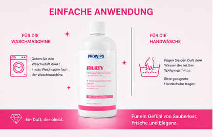 PROWIPS RUBY – Wäscheparfüm 500 ml & Minisize 50 ml 💗