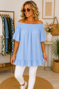 Off-Shoulder Bluse mit Volant – Luftig & Feminin