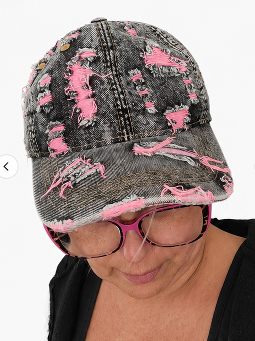 🧢 Distressed Jeans Cap – Dein lässiger Statement-Look 💜