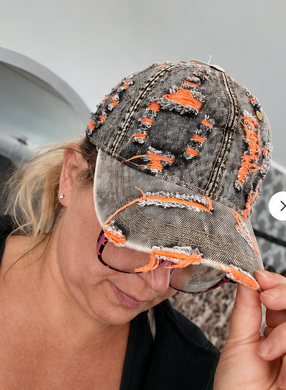 🧢 Distressed Jeans Cap – Dein lässiger Statement-Look 💜
