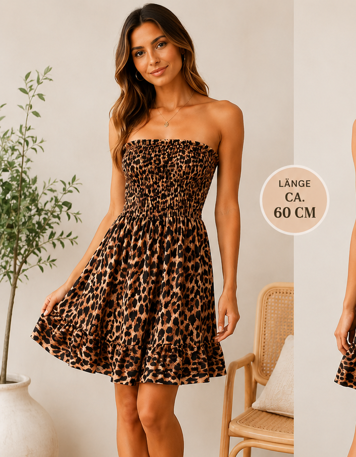 🐆 Bandeau-Jumper im trendigen Leo-Look 🐆
