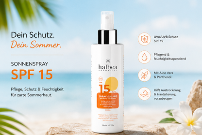 ☀️🌴 HALBEA Sonnenspray SPF 15 – Sommer auf deiner Haut 🌴☀️
