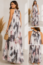 ✨ Aquarell-Maxikleid mit Schleife hinten ✨