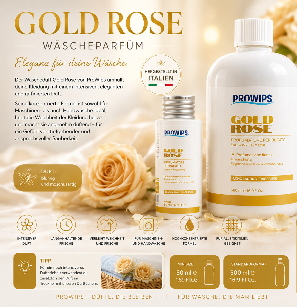 Gold Rose – Wäscheparfüm 50 ml & 500 ml