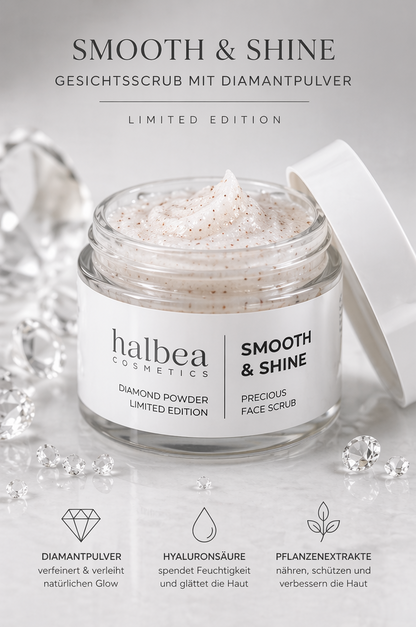 Gesichtsscrub 'Smooth&Shine' mit Diamantpulver - Limited Edition 50ml