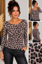 Damen Cashmere-Oberteil – Langarmshirt mit Rundhalsausschnitt