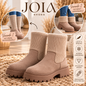 Damen Winterboots 2-in-1 mit Strickschaft | Taupe | Gr. 36–41