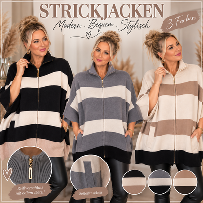 MILA – Oversize Strickjacke mit Reißverschluss – 3 Farben