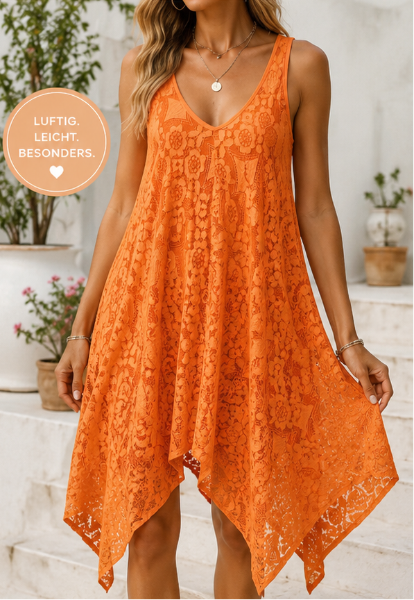 💙 Zipfel Kleid aus Spitze – Luftig, feminin & besonders 💙