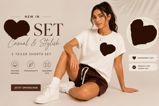 🤎 LA Casual Set – Cream & Chocolate 🤍