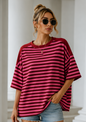🌸 Oversize Shirt mit Kontrast-Schulterpartie 🌸