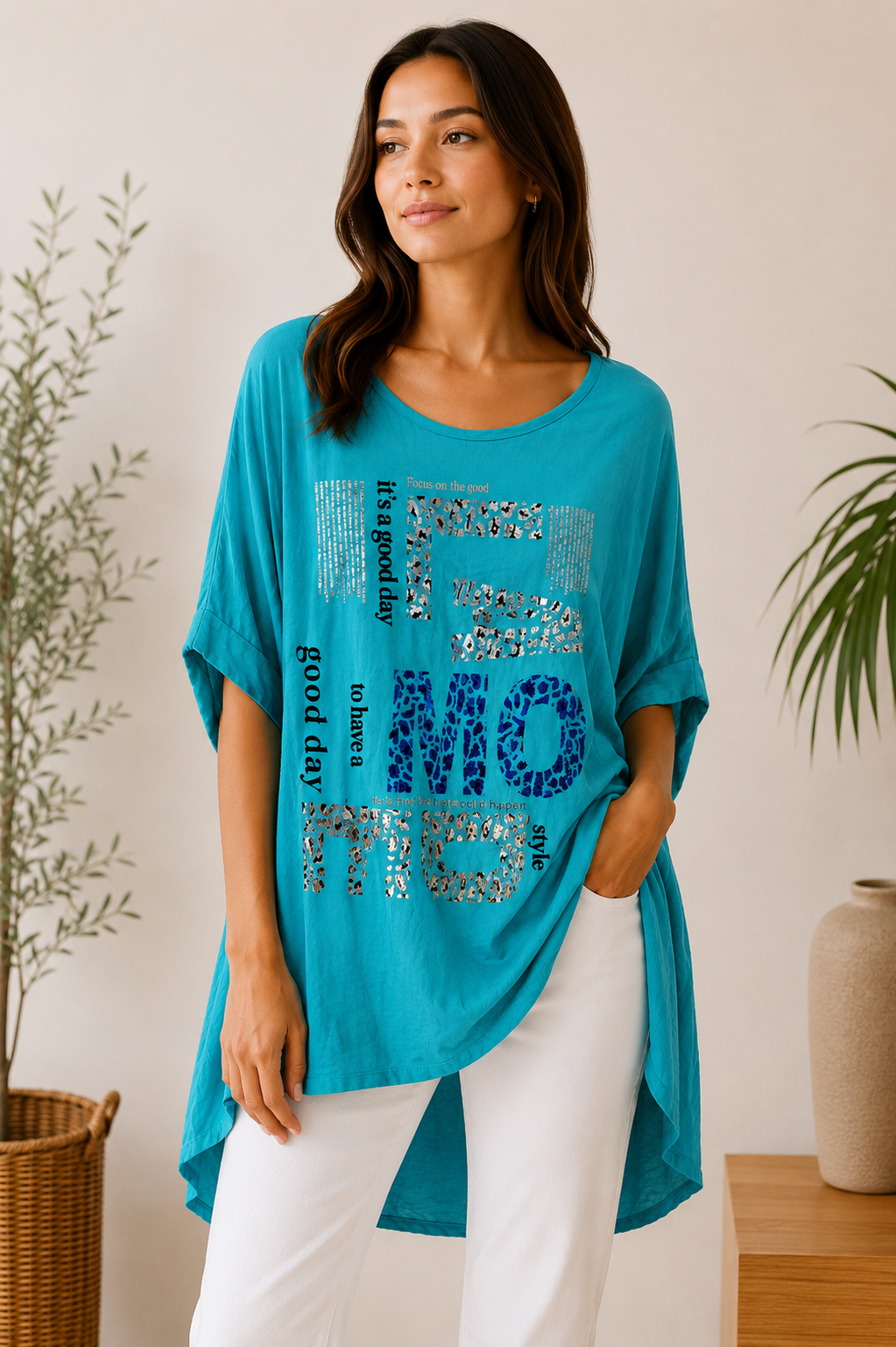 Blusenshirt „Focus on the Good“ – verschiedene Farben