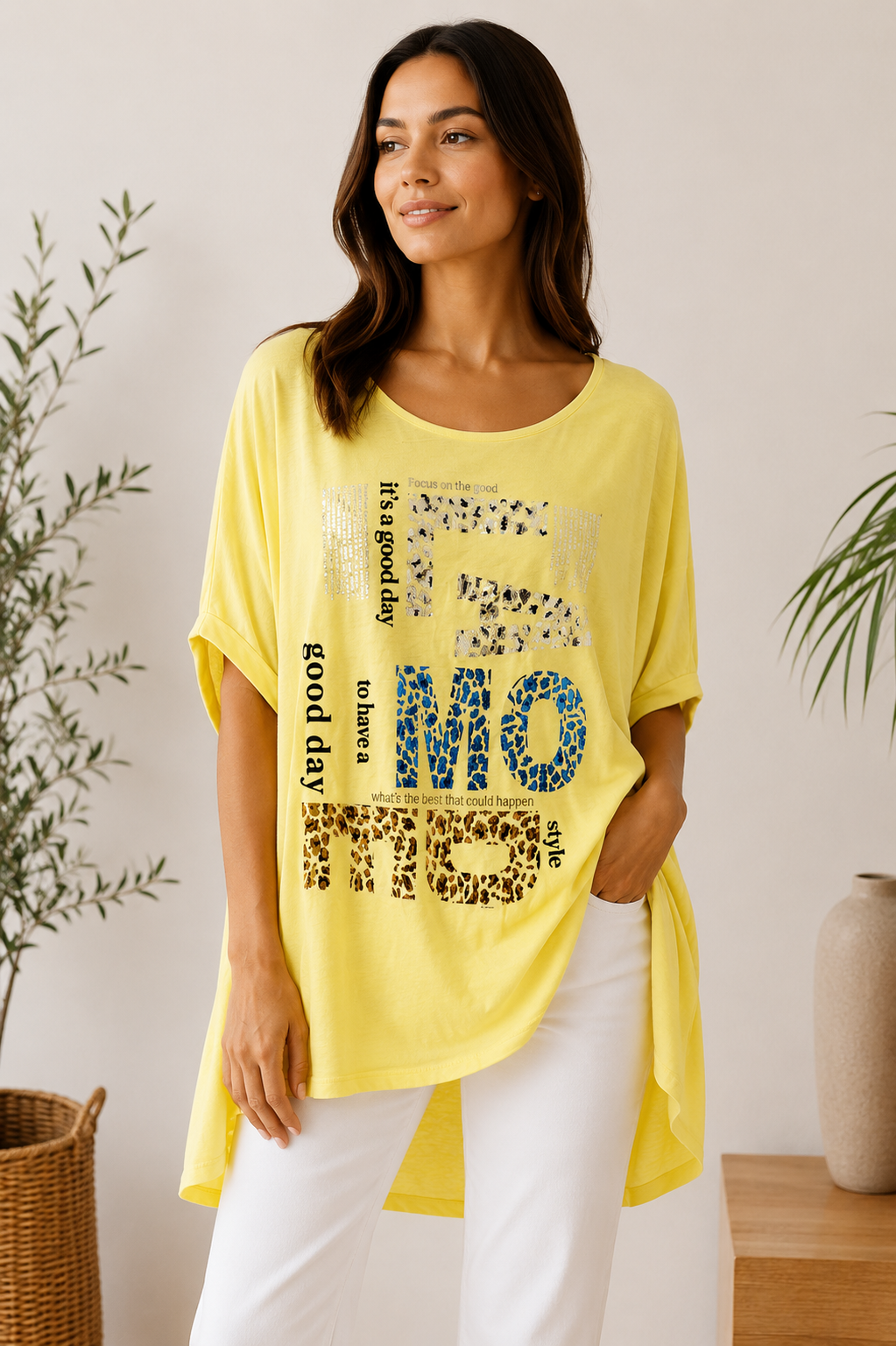 Blusenshirt „Focus on the Good“ – verschiedene Farben