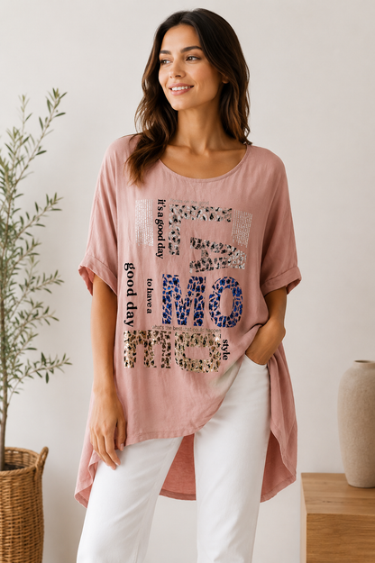 Blusenshirt „Focus on the Good“ – verschiedene Farben