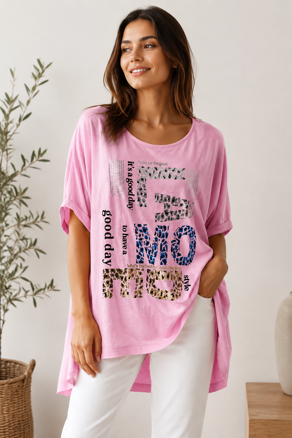 Blusenshirt „Focus on the Good“ – verschiedene Farben