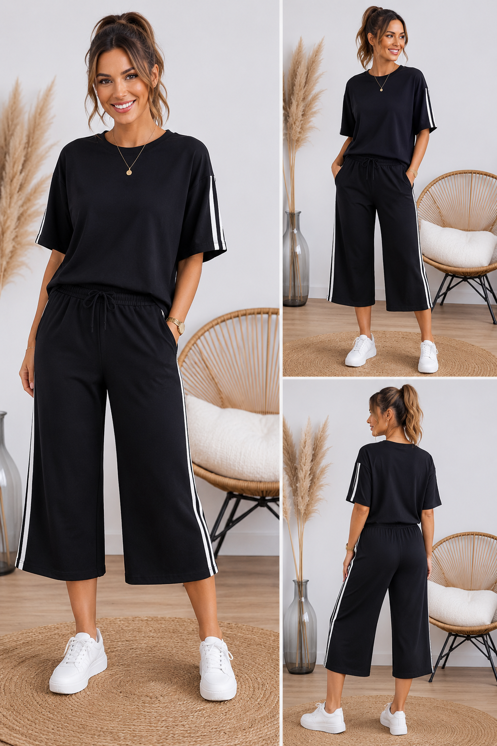 Sportlicher 2-Teiler mit Caprihose