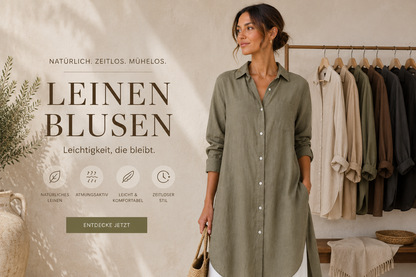 Leinen Longbluse – Natürlich. Zeitlos. Vielseitig.