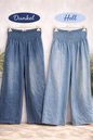 Sommerhose mit Stretchbund – Leichter Denim-Look