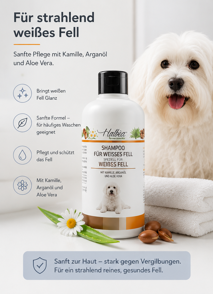 Hundeshampoo – Speziell für weißes Fell ✨🐾