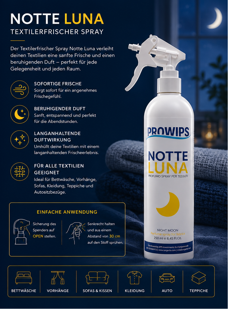🌙 Notte Luna – Textilerfrischer Spray 250 ml