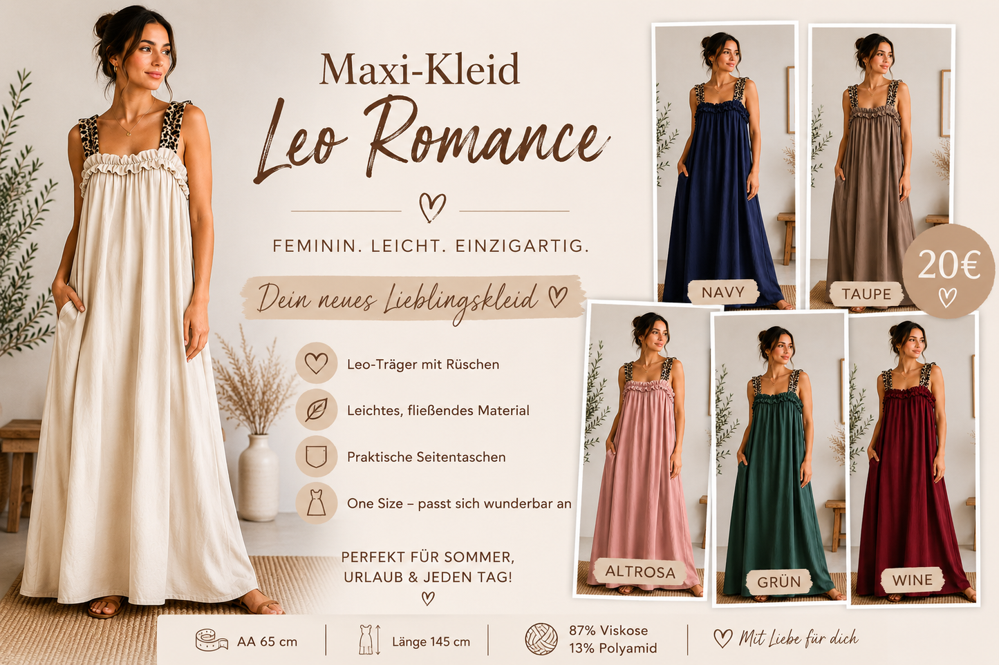 🌿 Maxi-Kleid Leo Romance 🌿