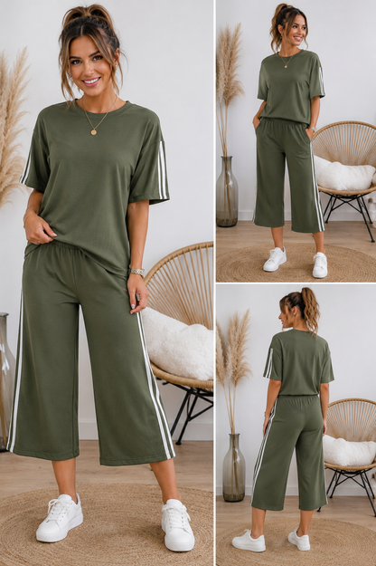 Sportlicher 2-Teiler mit Caprihose