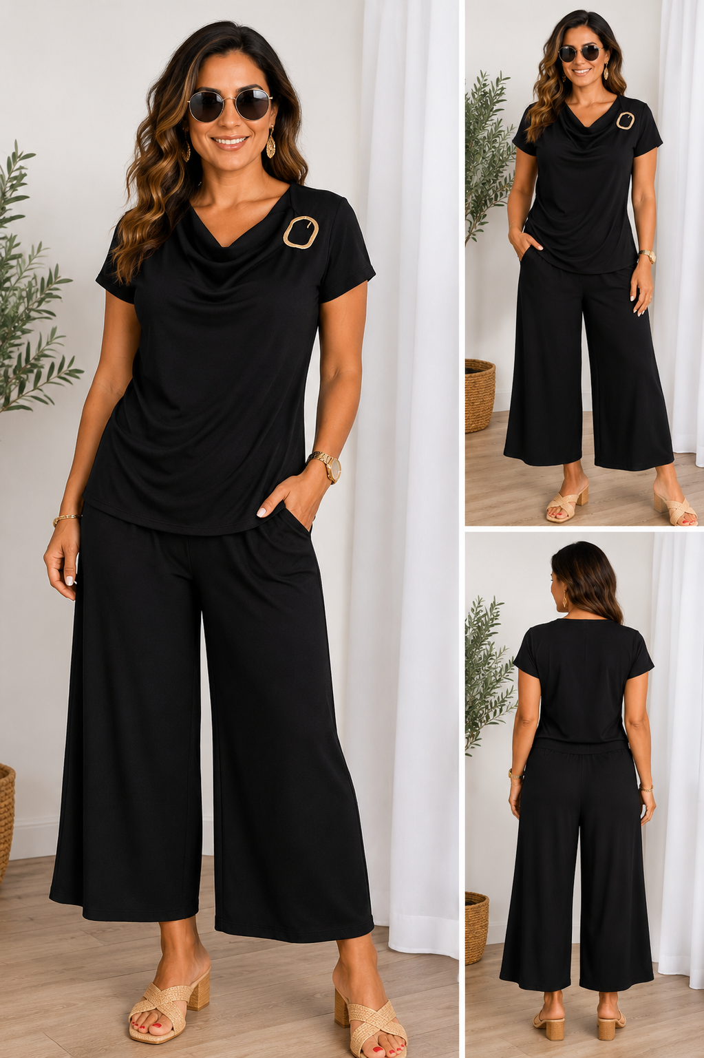 Eleganter 2-Teiler mit Zierbrosche – Stilvoll & bequem