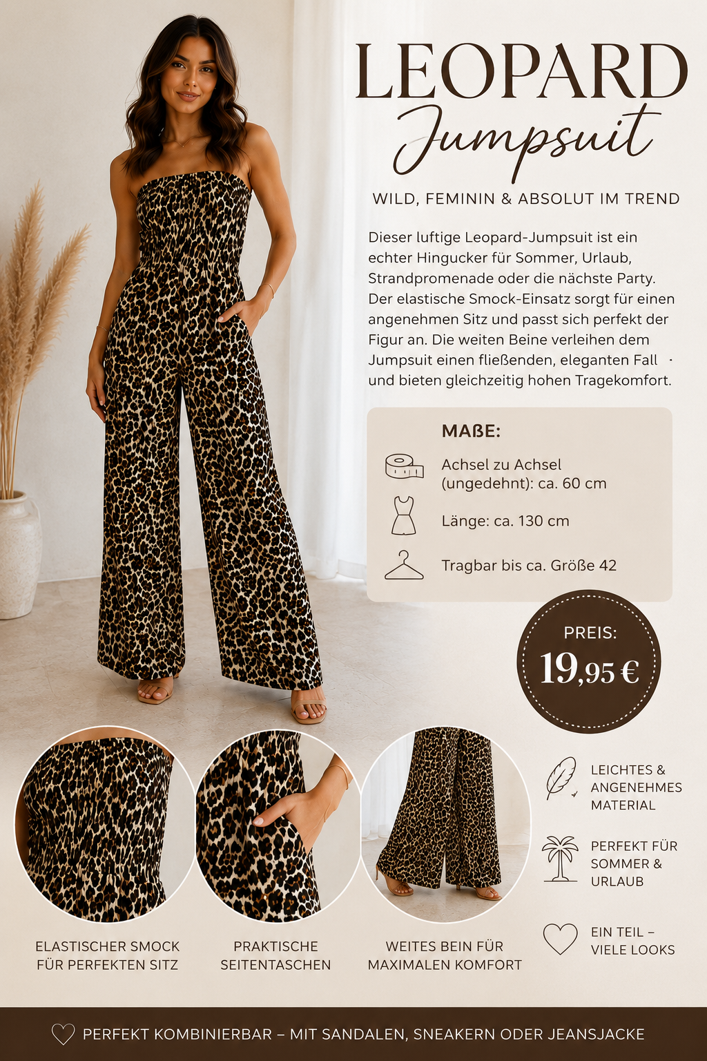 Leopard Jumpsuit – Wild, feminin & absolut im Trend 🐆