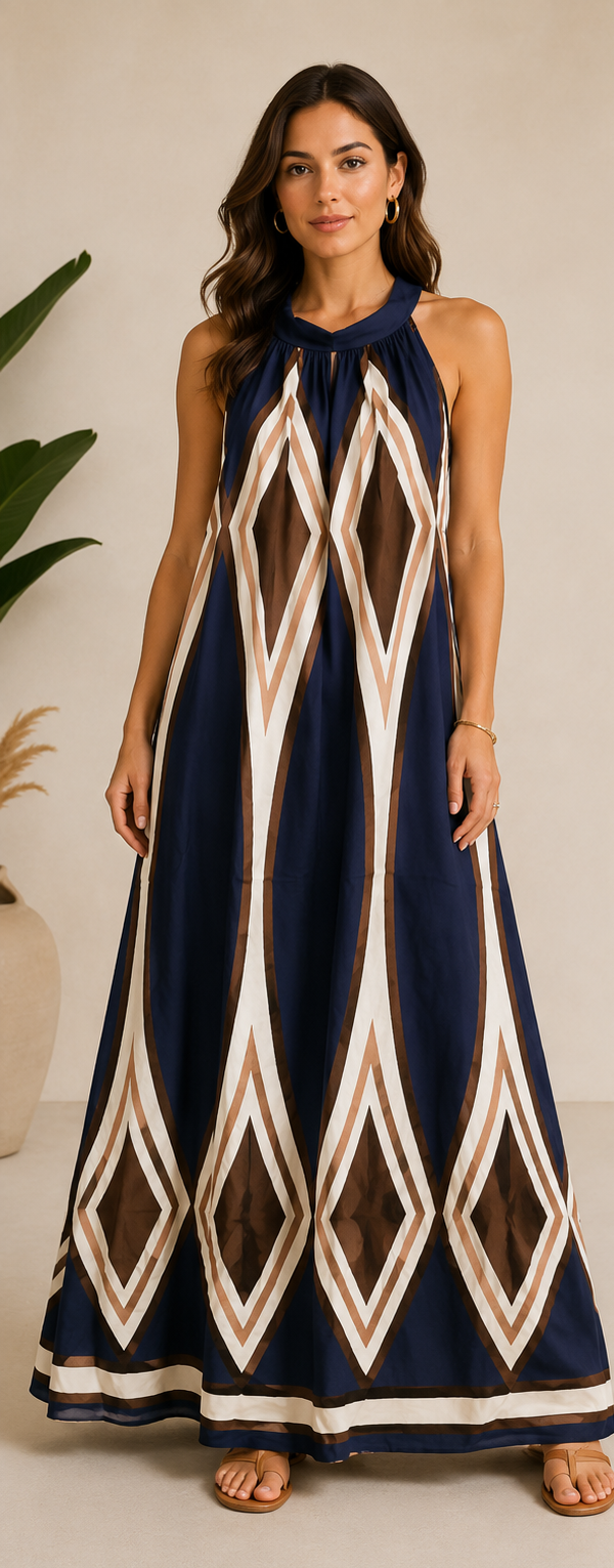✨ Maxi-Kleid mit Taschen & Neckholder ✨