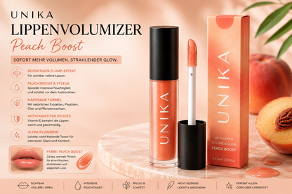 UNIKA Lippenvolumizer „Peach Boost“ – 4,5 ml