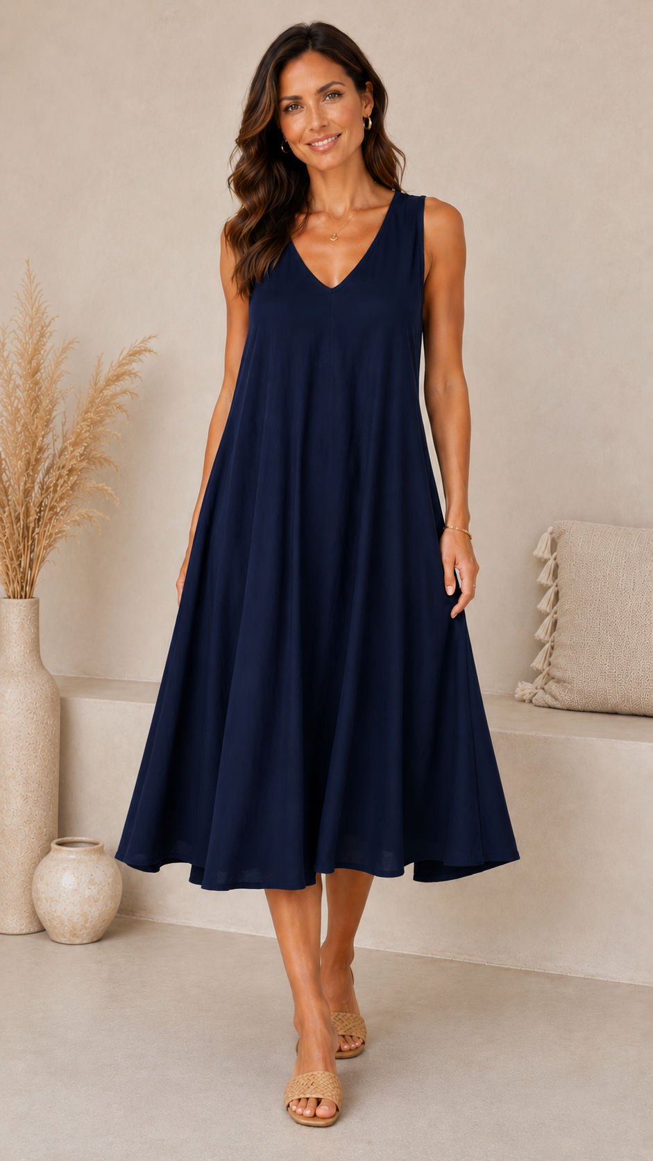 🌸 Viskose Kleid – A-Linie 🌸