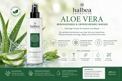 Aloe Vera Beruhigendes & Erfrischendes Wasser – 200 ml  🌿 Sofortige Frische für Gesicht und Körper