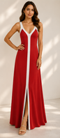 Maxikleid „Summer Glow“ – Braun/Weiß 🤎✨