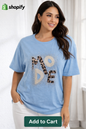 🌟 MODE T-Shirt – Oversize Statement Shirt mit Glitzer & Leo-Print 🌟