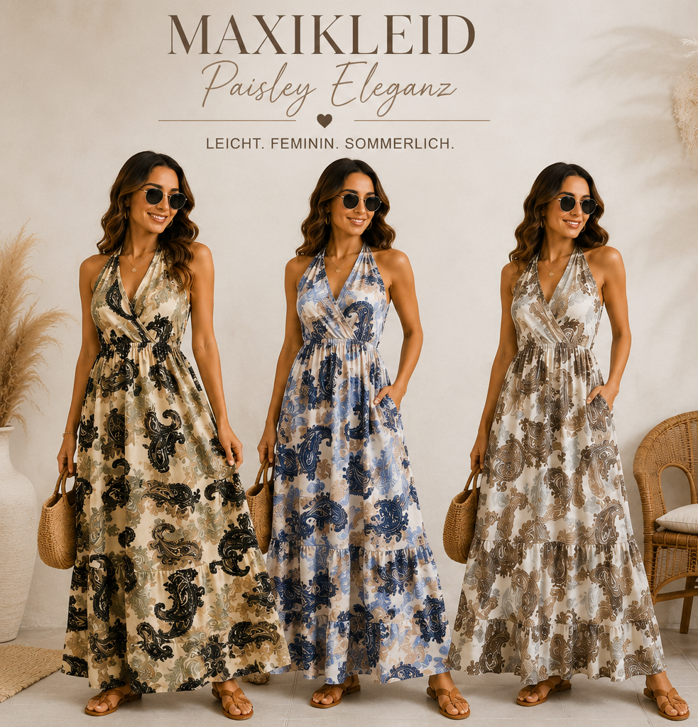 Maxikleid mit Paisley-Muster – Sommerlich & Elegant