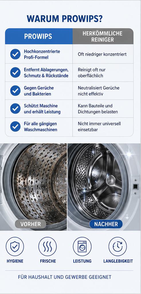 ProWips Waschmaschinen-Hygienereiniger – Professionelle Reinigung (500 ml)