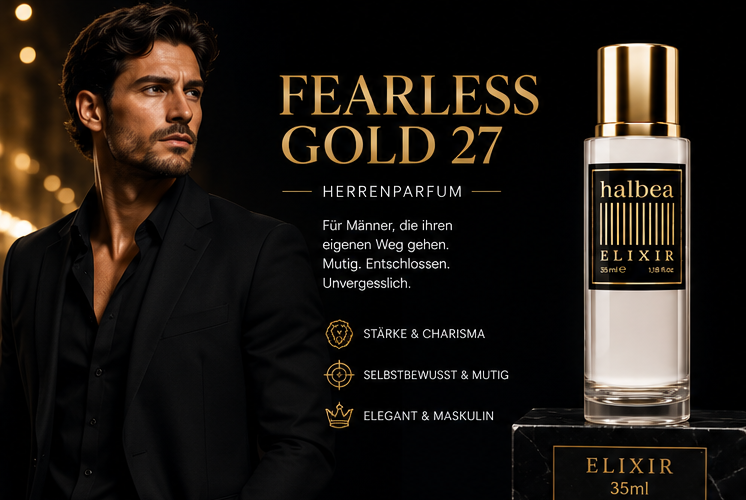 Fearless Gold 27 - Herrenparfum 35ml Elixir  – der Duft für Männer, die nicht um Erlaubnis fragen.