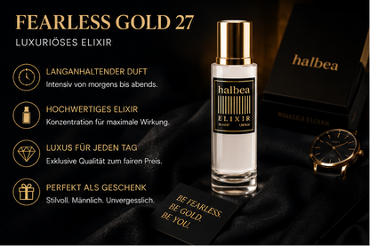 Fearless Gold 27 - Herrenparfum 35ml Elixir  – der Duft für Männer, die nicht um Erlaubnis fragen.