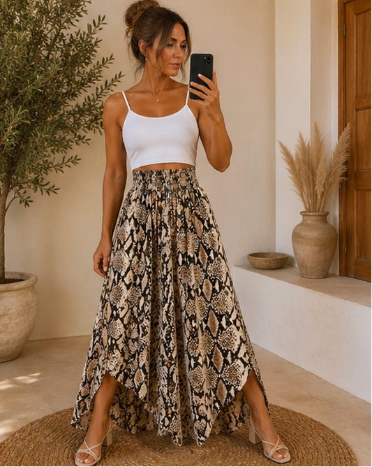 🌿 Palazzo-Hose – Animal Style trifft Leichtigkeit