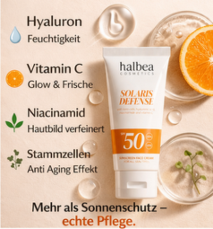☀️ Solaris Defense LSF 50 – Dein täglicher Schutzschild für strahlende Haut