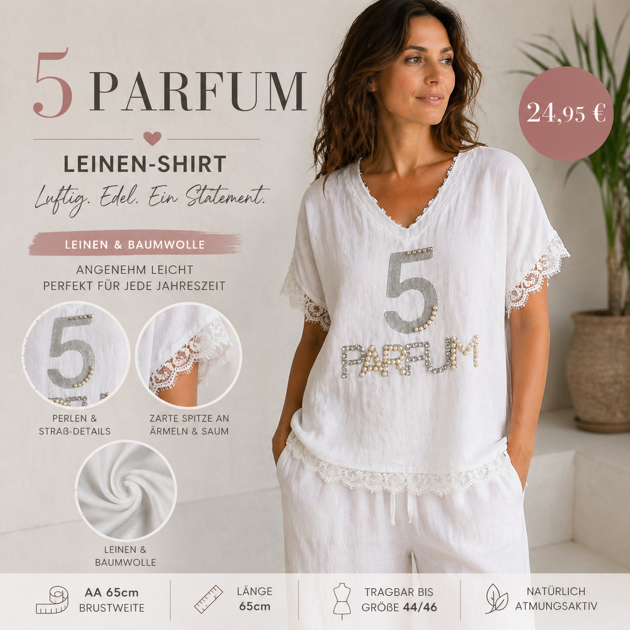 ✨ Leinen-Shirt, Luftig. Edel. Ein Statement.