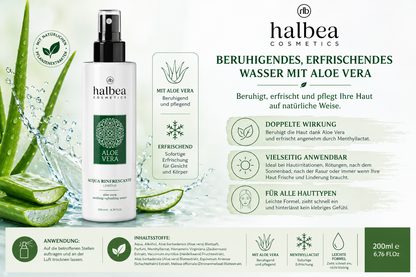 Aloe Vera Beruhigendes & Erfrischendes Wasser – 200 ml  🌿 Sofortige Frische für Gesicht und Körper