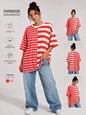 ✨ Oversize Kurzarmshirt – Streifenliebe trifft Trendstyle ✨
