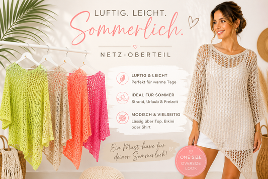 🌸 Sommerlicher Netz-Pullover in Trendfarben 🌸