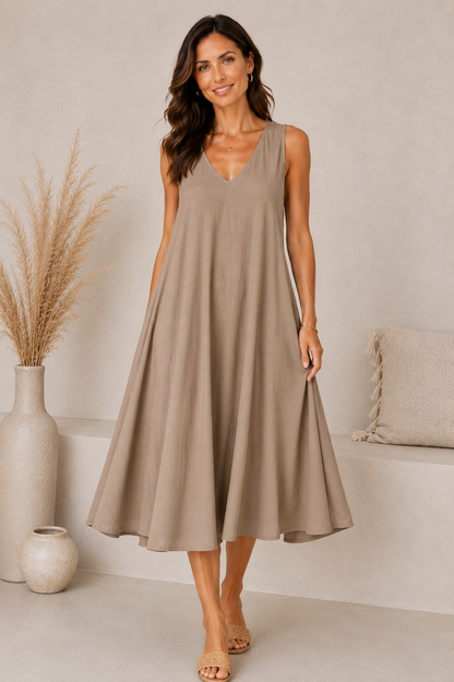 🌸 Viskose Kleid – A-Linie 🌸