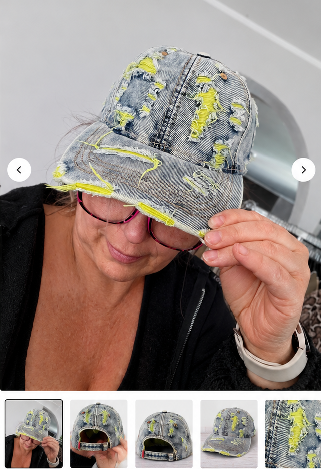 🧢 Distressed Jeans Cap – Dein lässiger Statement-Look 💜