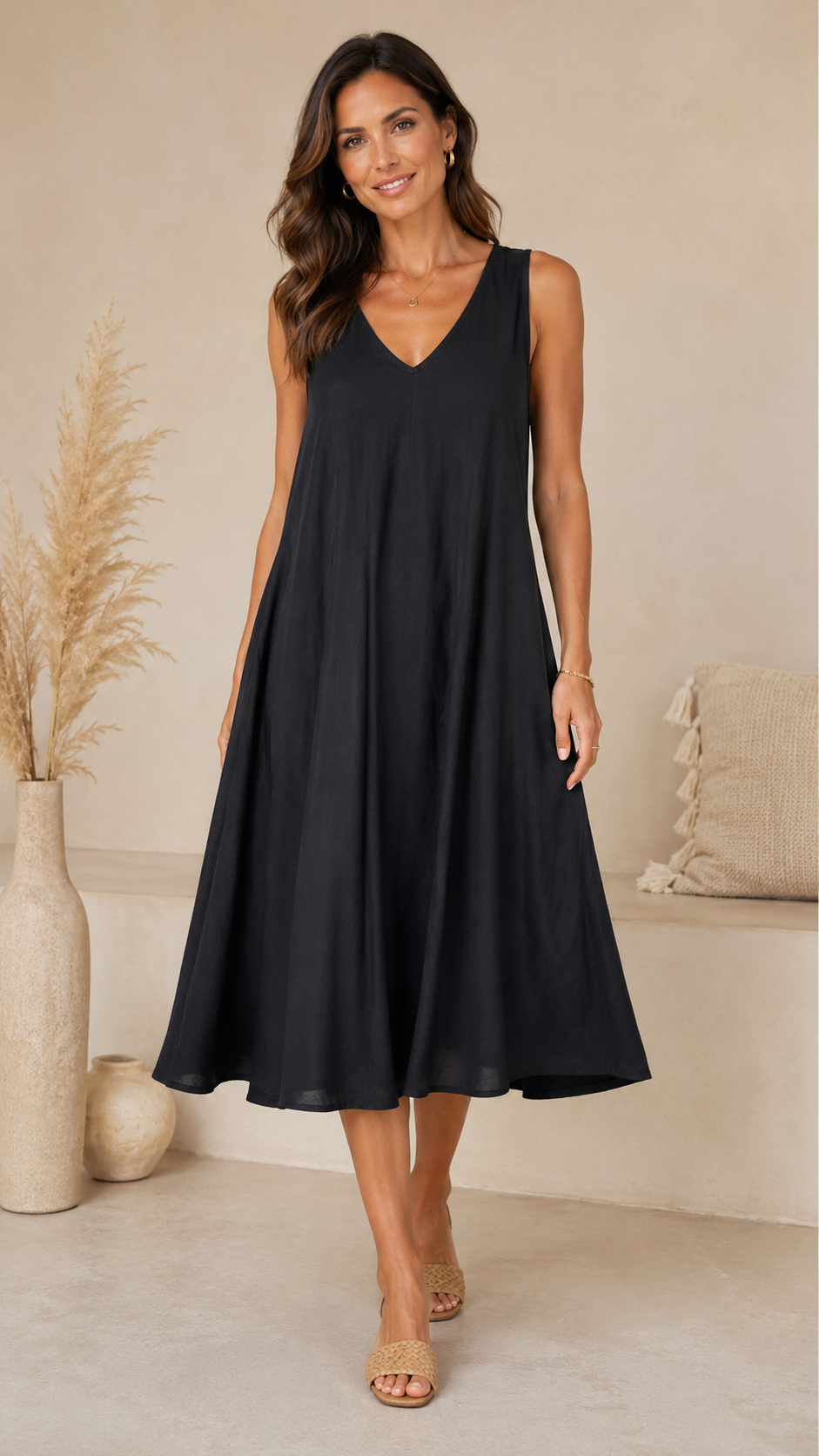 🌸 Viskose Kleid – A-Linie 🌸