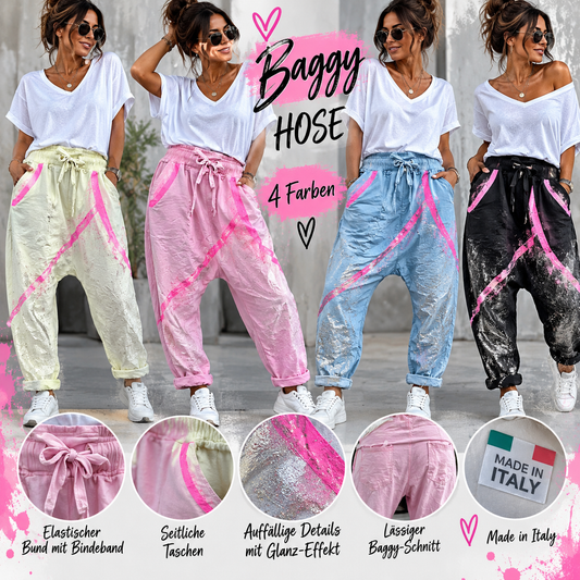 Baggy Hose „Pink X“ – Made in Italy