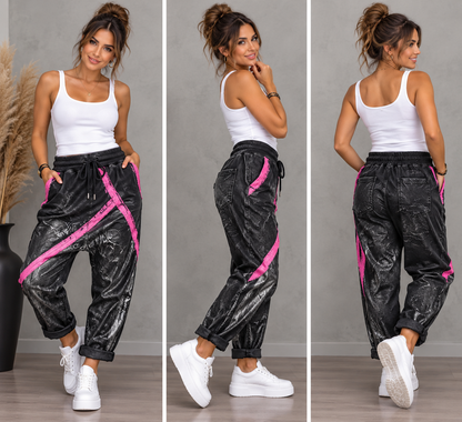Baggy Hose „Pink X“ – Made in Italy