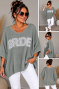BRIDE Feinstrick-Oberteil – Oversize mit Perlen & Glitzer ✨